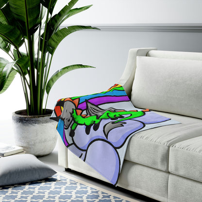 "A Dreamy Dragon's Nap" - The Alien Velveteen Plush Blanket