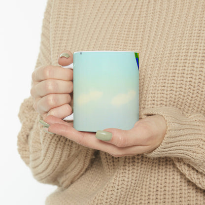 "Finding Stillness in the Sky" - The Alien Ceramic Mug 11 oz