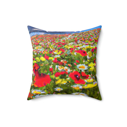 "Eine glückselige Tour der Blumenpracht" - das Alien Square Pillow