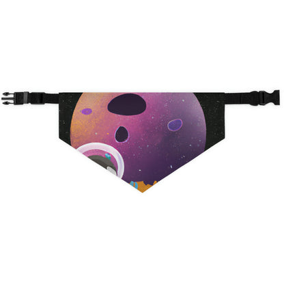 "Explorando lo desconocido: Las aventuras de un capitán espacial y el planeta misterioso" - The Alien Pet Bandana Collar