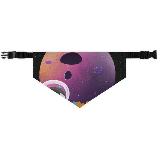 "Exploring the Unknown: The Adventures of a Space Captain and the Mysterious Planet" - The Alien Pet Bandana Collar