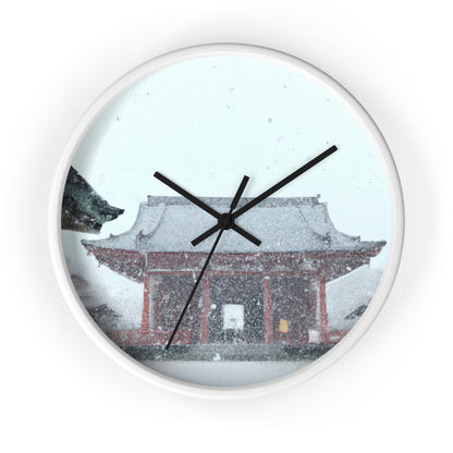 "Lost in the Blizzard: An Adventure in the Ancient Temple" - The Alien Wall Clock