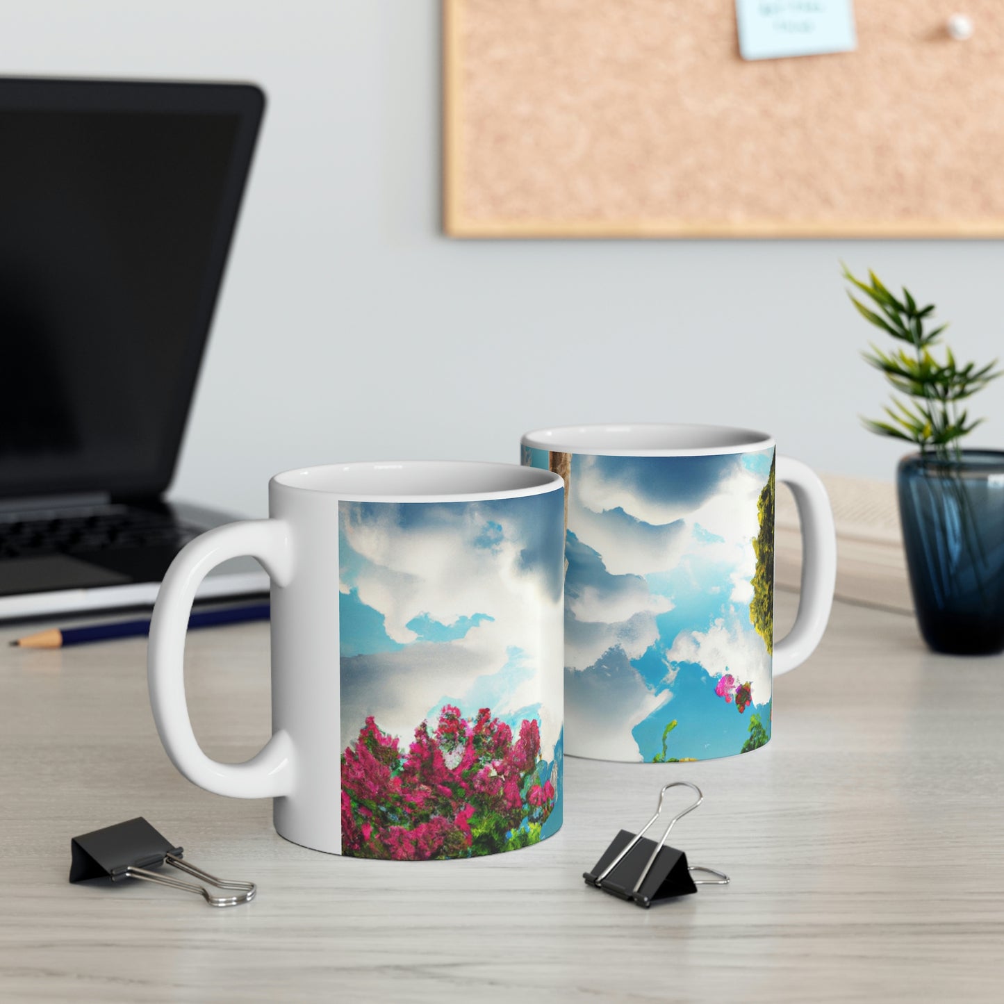 Rainbow Sky Garden - The Alien Ceramic Mug 11 oz