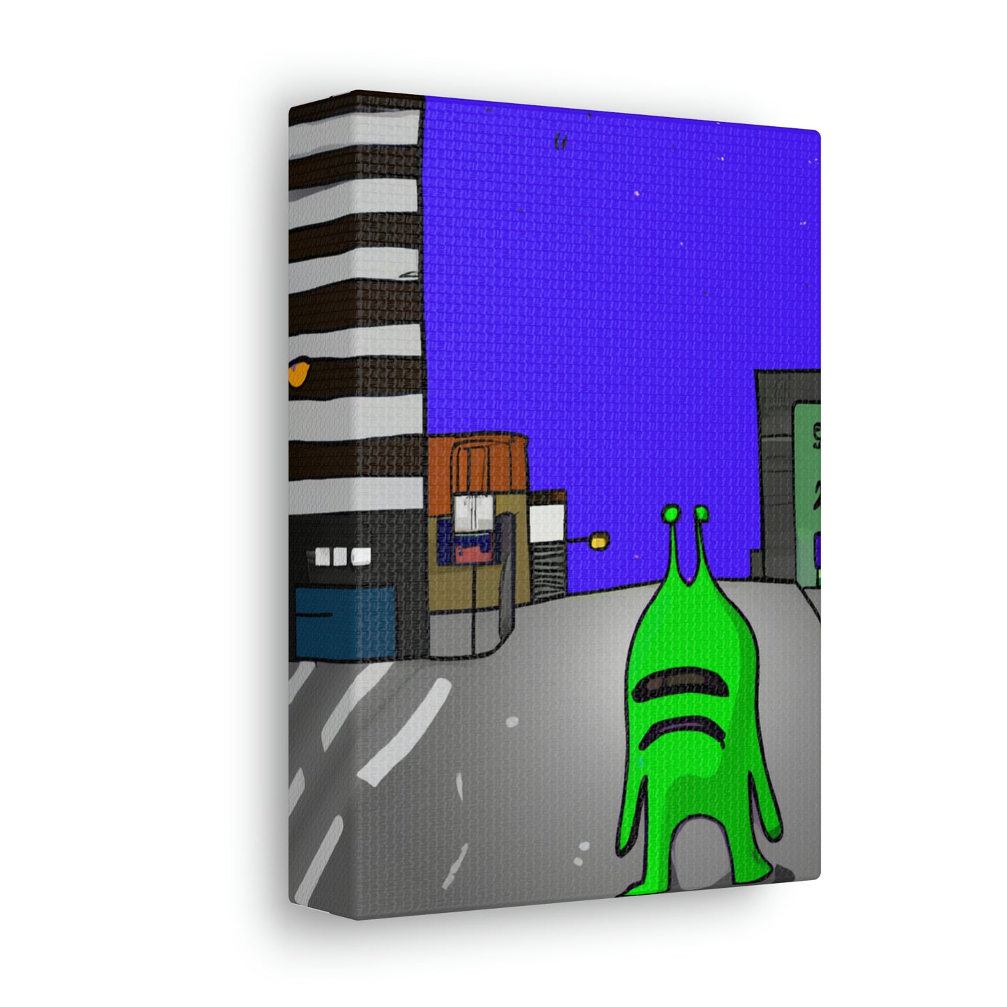 "Alien Misadventure in the City" - The Alien Canva