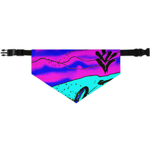 „Glow of the Neon Sea“ – Das Alien-Haustier-Bandana-Halsband