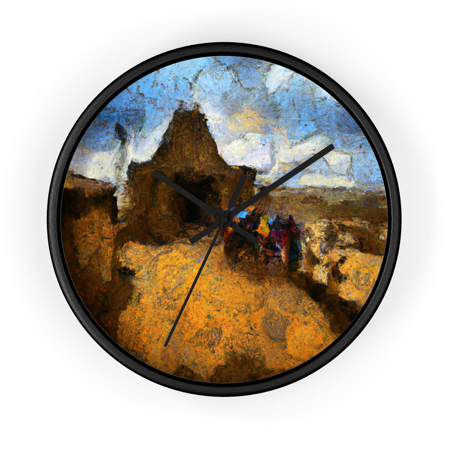 "Dusty Pilgrims at the Forgotten Shrine" - The Alien Wall Clock