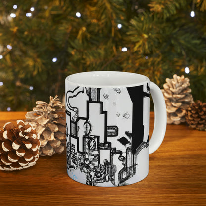 "Ghostly Haze: The Forgotten City". - The Alien Ceramic Mug 11 oz