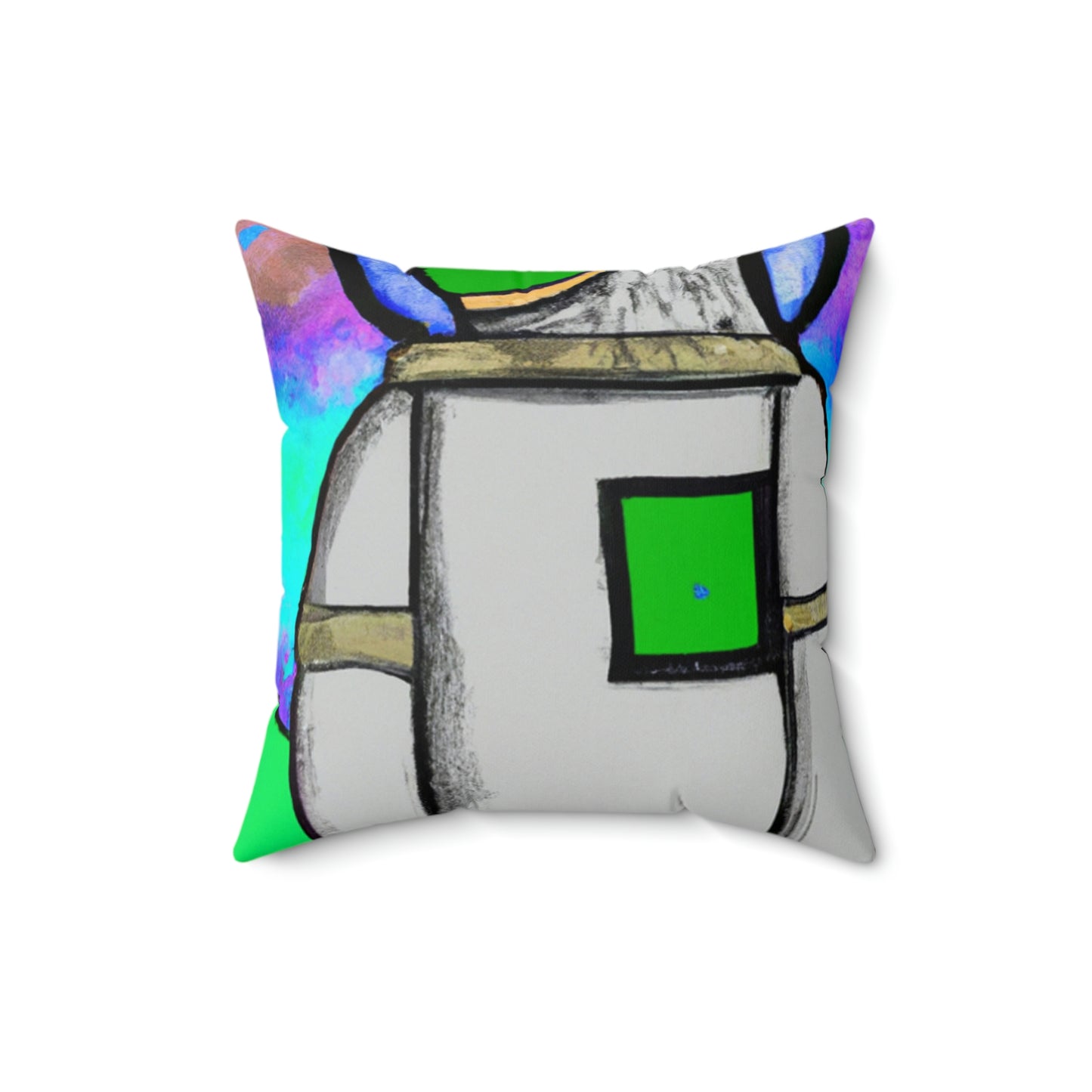 "Alone in the Alien Sky" - The Alien Square Pillow