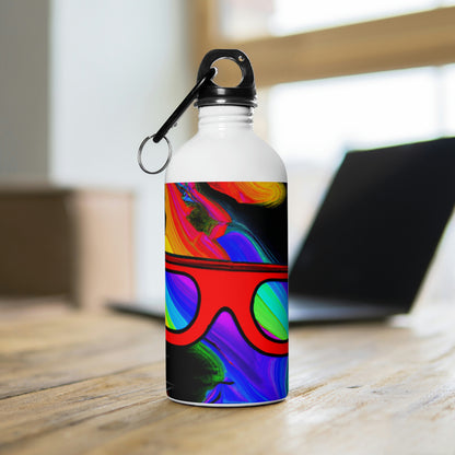 "Cool Cat in Sunglasses" - The Alien Stainless Steel Water Bottle