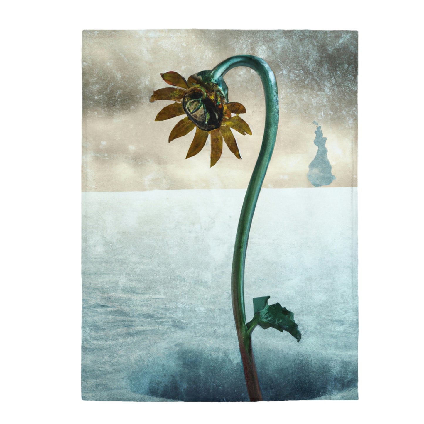 "Fighting the Frost: A Flower's Story" - The Alien Velveteen Plush Blanket