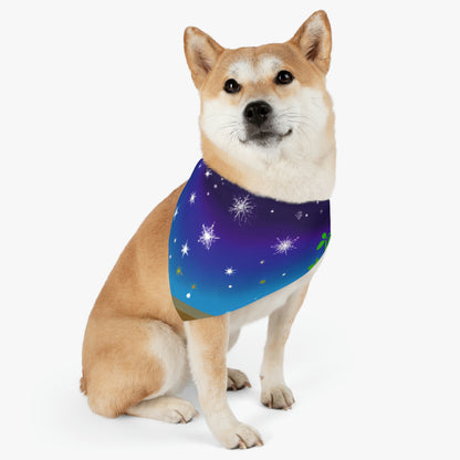 "A Celestial Garden of Color" - The Alien Pet Bandana Collar