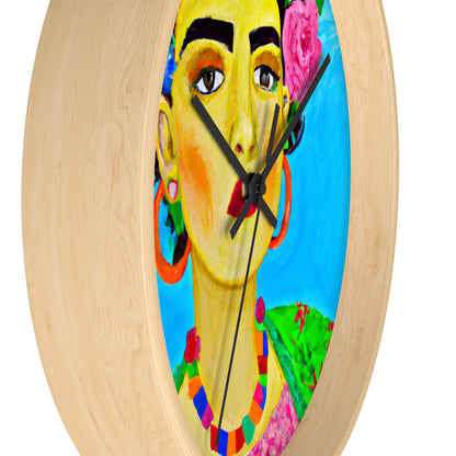 "Fierce and Free: Un tributo a las mujeres mexicanas inspirado en Frida Kahlo" - The Alien Wall Clock