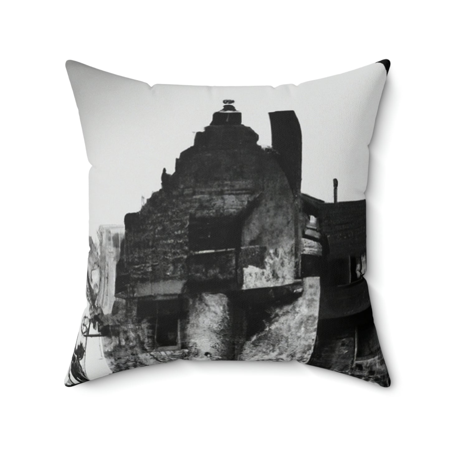 "Castle of Mystifying Secrets: A Haunted Adventure" - The Alien Square Pillow