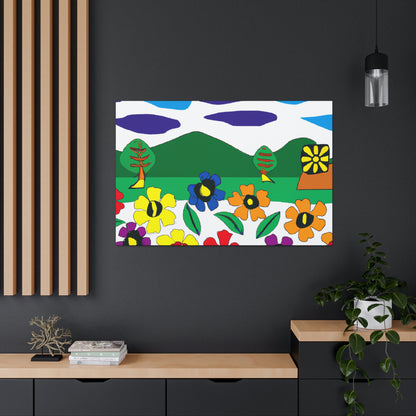 "Blooming Landscape: A Local Mural of Art and Nature" - Canvas