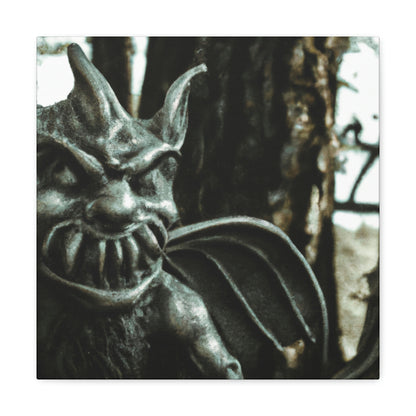 "The Enchanted Gargoyle Grove" - ​​Die Alien-Canva