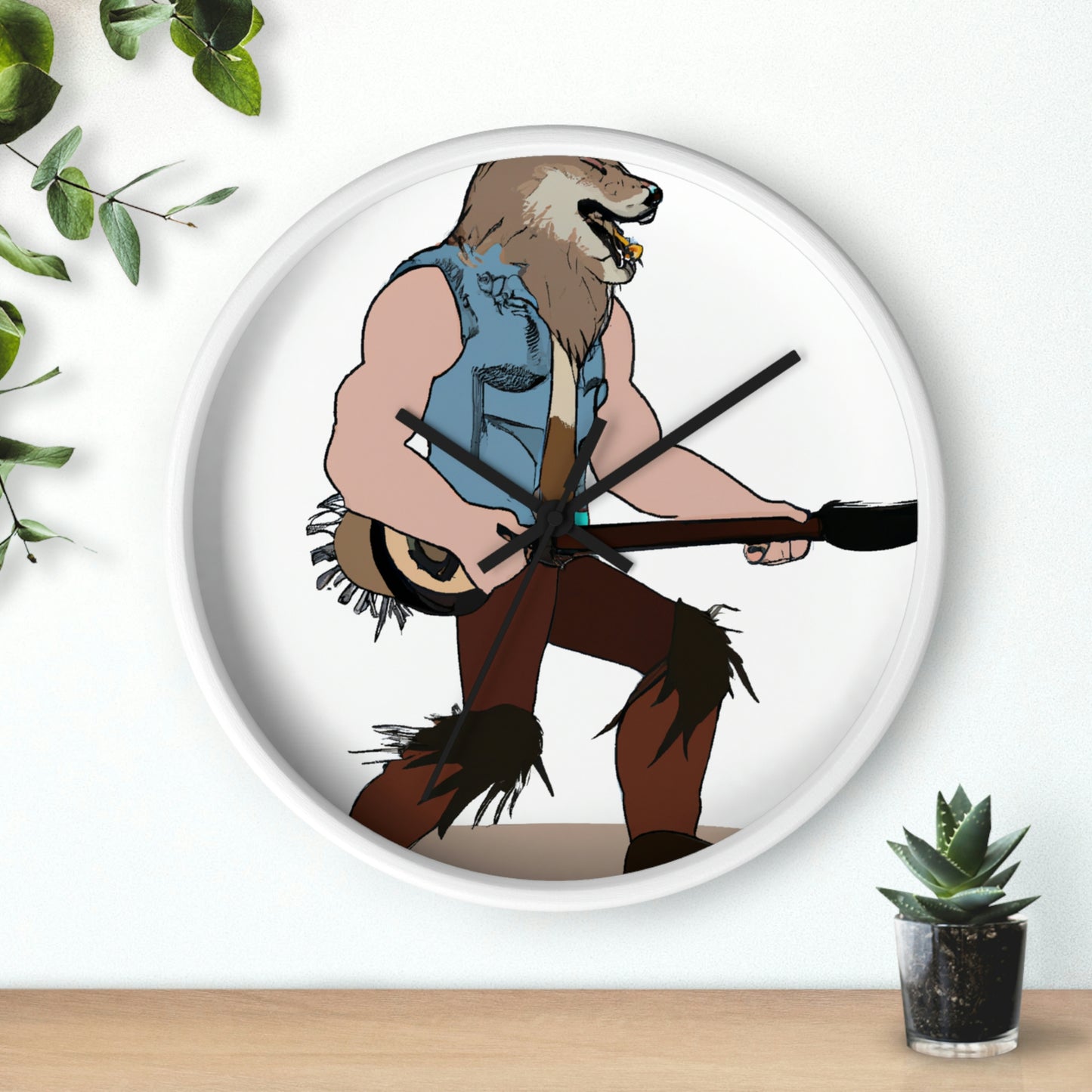 "Howling Highwayman: The Banjo-Playing Werewolf Biker" - Die Alien-Wanduhr