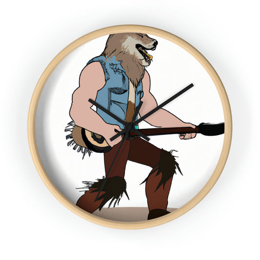 "Howling Highwayman: The Banjo-Playing Werewolf Biker" - Die Alien-Wanduhr