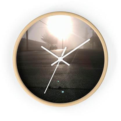 "A Gleaming Dawn in a Misty City". - The Alien Wall Clock