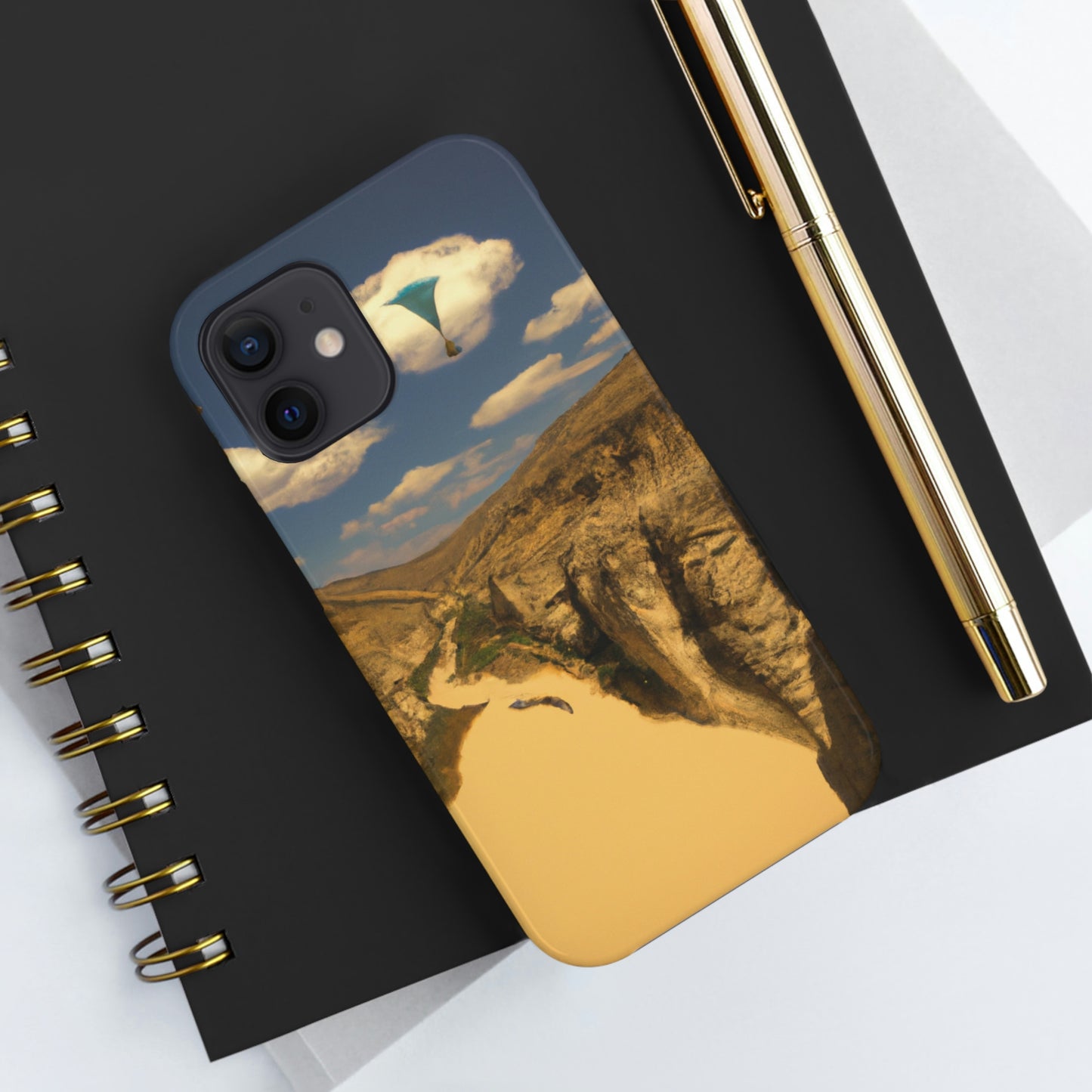 "Feline Flight Over the Grand Gulch" - Die Alien Tough Phone Cases