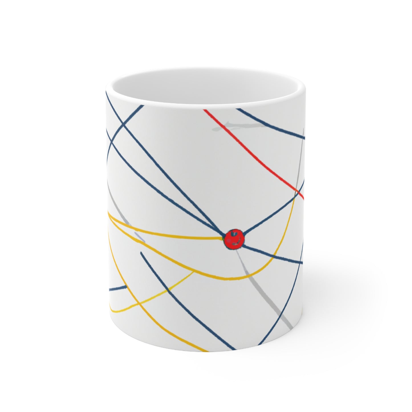 "Exploring the Dynamic Topology: Artful Visualization of a Network Structure." - The Alien Ceramic Mug 11 oz