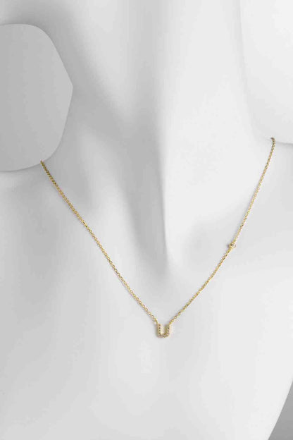 Collar de plata de ley 925 con circonitas de Q To U