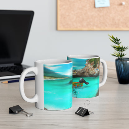 „Karibische Fiesta am Strand – Eine digitale Erkundung der mexikanischen Kultur“ – The Alien Keramiktasse 11 oz