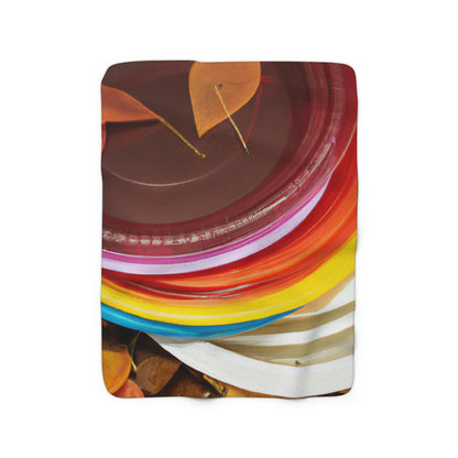 "Autumn Splendor Plates" - The Alien Sherpa Fleece Blanket