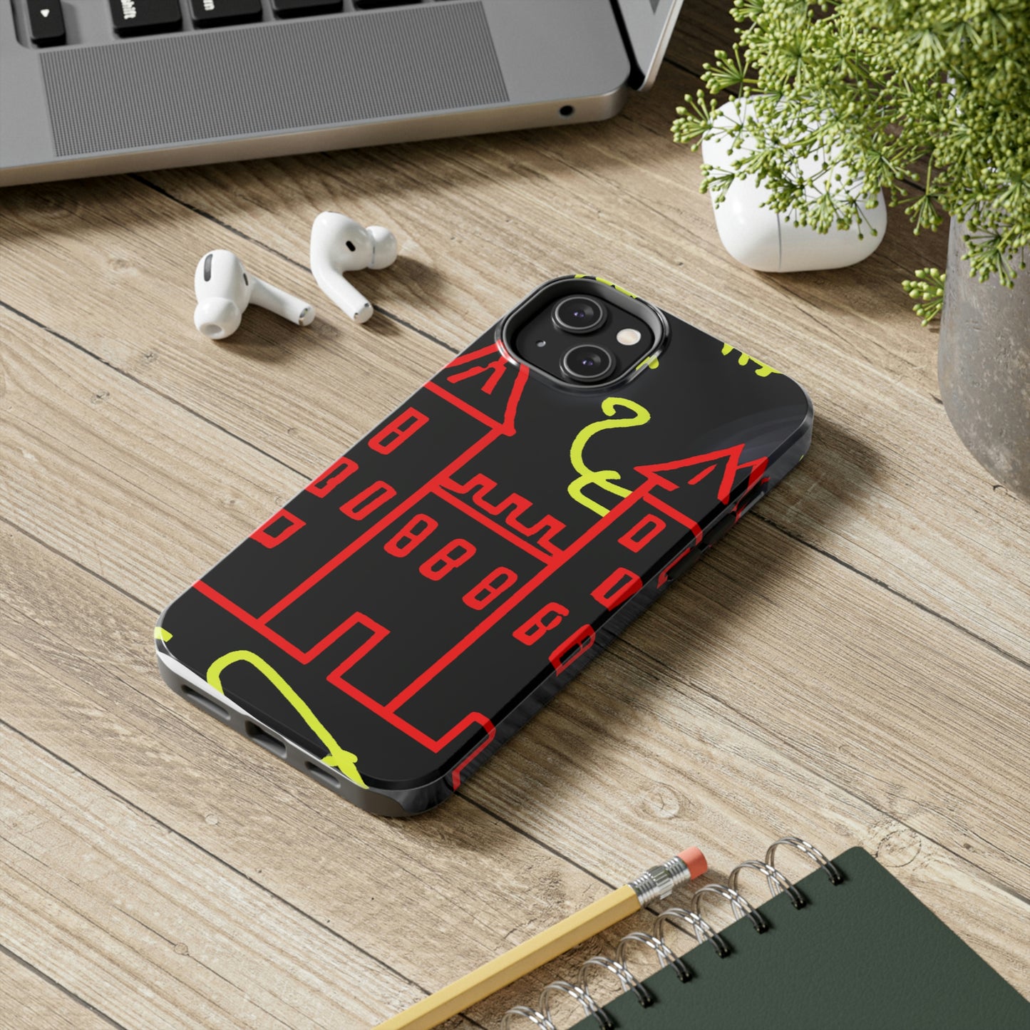 „Ein verwunschener Schatten: Die dunklen Geheimnisse des alten Schlosses in einer düsteren Nacht“ – The Alien Tough Phone Cases