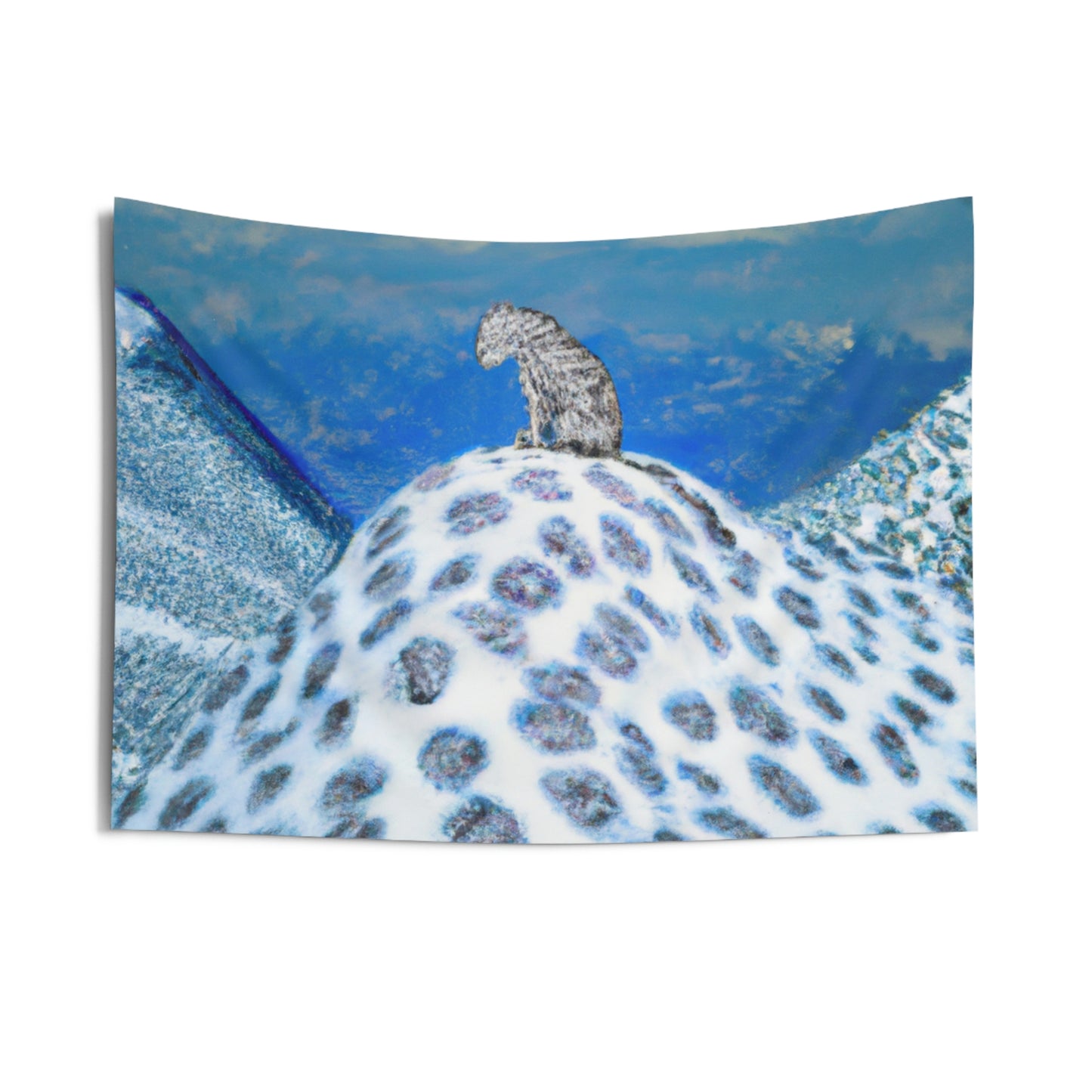 "La perca solitaria del leopardo de las nieves" - The Alien Wall Tapestries