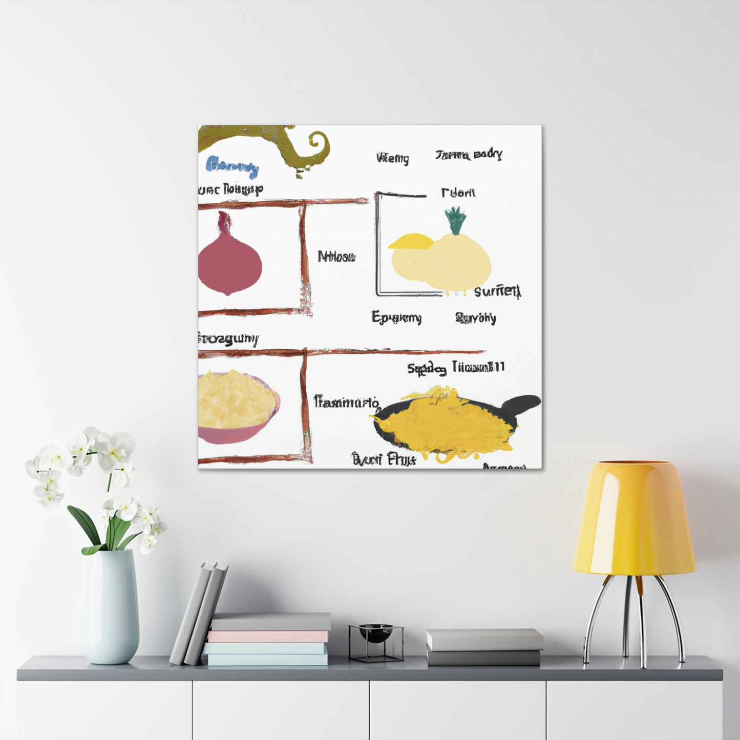 "Culinary Inspiration: Symbolizing Traditional Recipes in Art" - Canvas