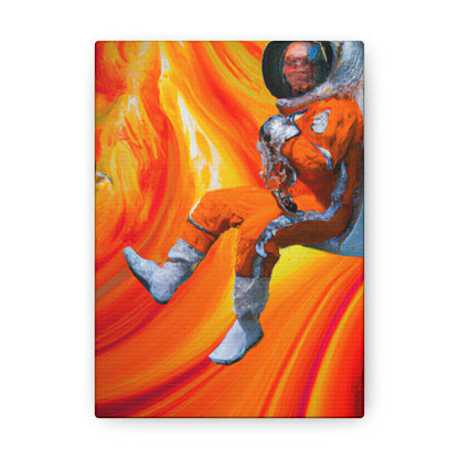 "Journeying in the Burning Orange Galaxy" - The Alien Canva