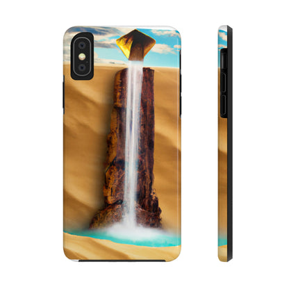 "Einsamer Wasserfall in einer trostlosen Wüste" - Die Alien Tough Phone Cases