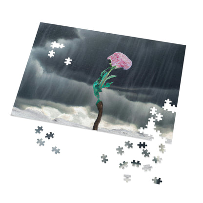 "Aight Against the Storm: The Story of a Lonely Flower" - The Alien Jigsaw Puzzle