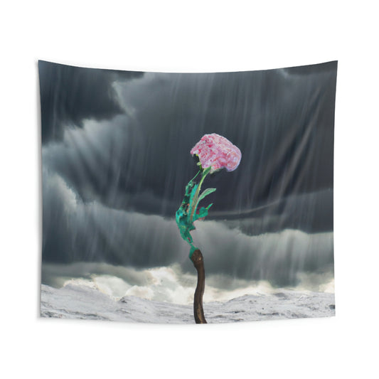 "Aight Against the Storm: The Story of a Lonely Flower" - The Alien Wall Tapestries