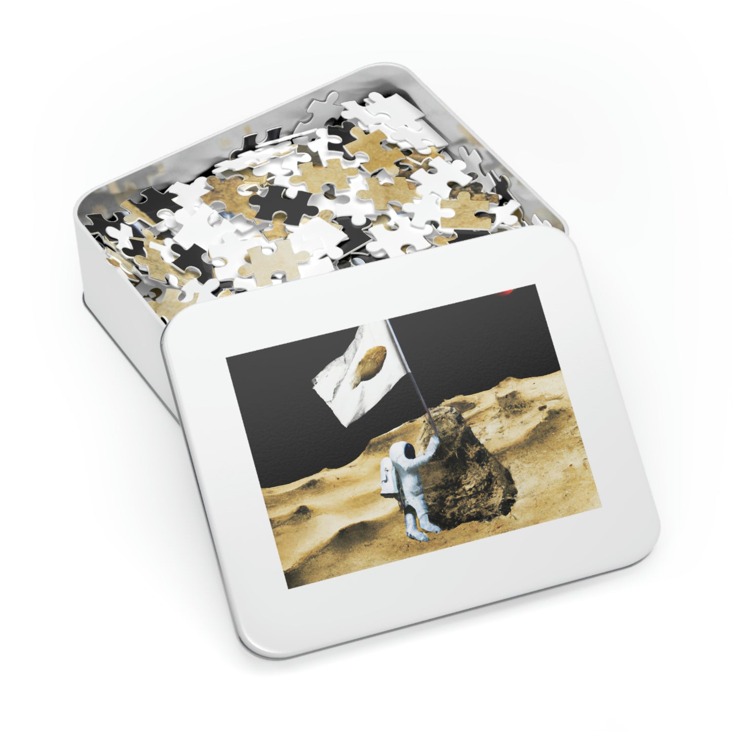 "Claiming Space: The Astronaut's Asteroid Flag Planting" - The Alien Jigsaw Puzzle