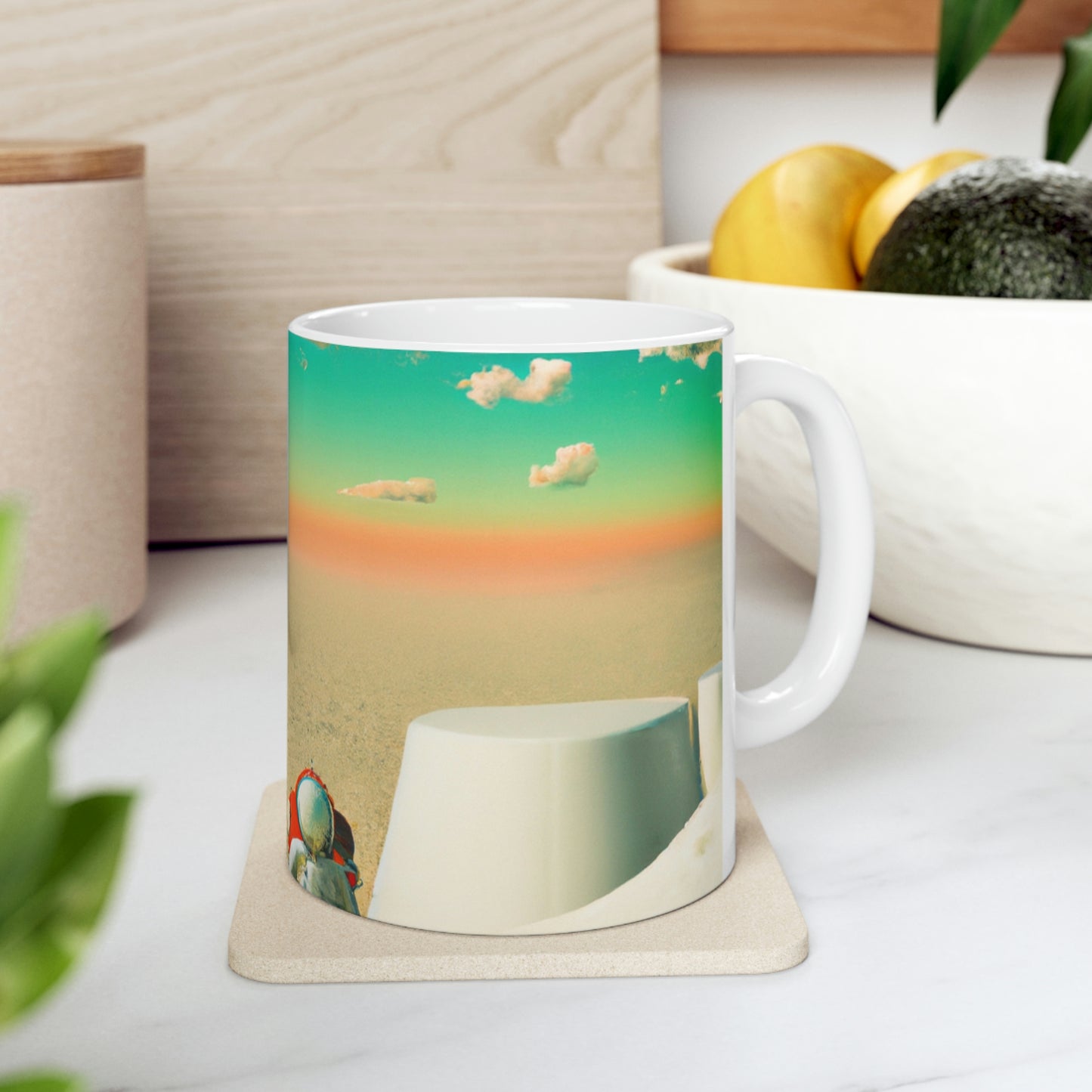 "A Strayed Astronaut: Alone on a Forlorn Planet" - The Alien Ceramic Mug 11 oz