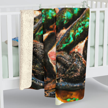 "A Frog Chorus in the Thunderstorm" - The Alien Sherpa Fleece Blanket