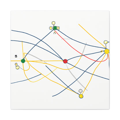 „Erforschung der dynamischen Topologie: Kunstvolle Visualisierung einer Netzwerkstruktur.“ - Das Alien-Canva