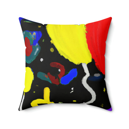 "A Starry Night Rainbow" - The Alien Square Pillow