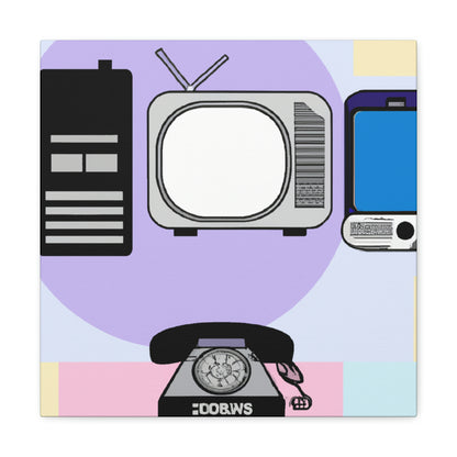 "Communication Evolution: Artistic Reflection of 20 Years of Technology Change" - Canvas