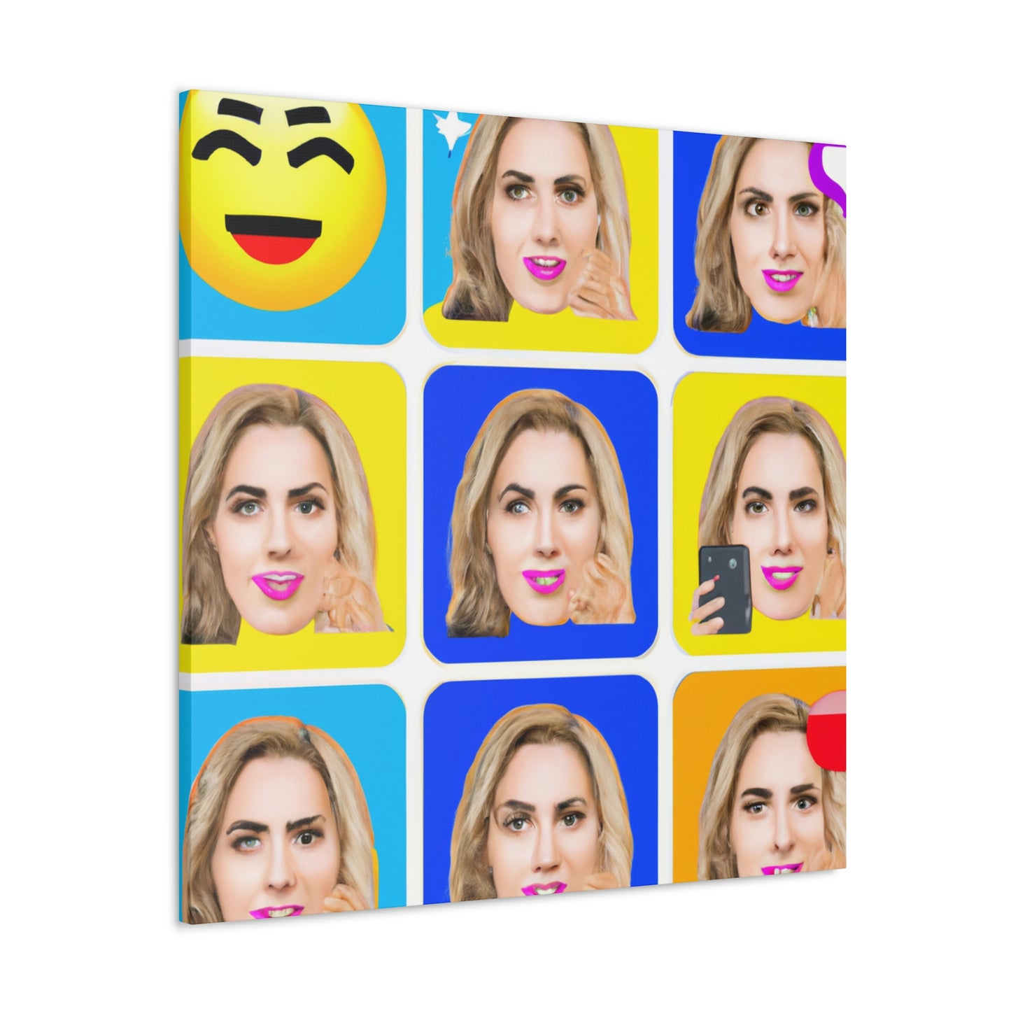 "Emoji-zing a una celebridad: un retrato de arte pop" - The Alien Canva