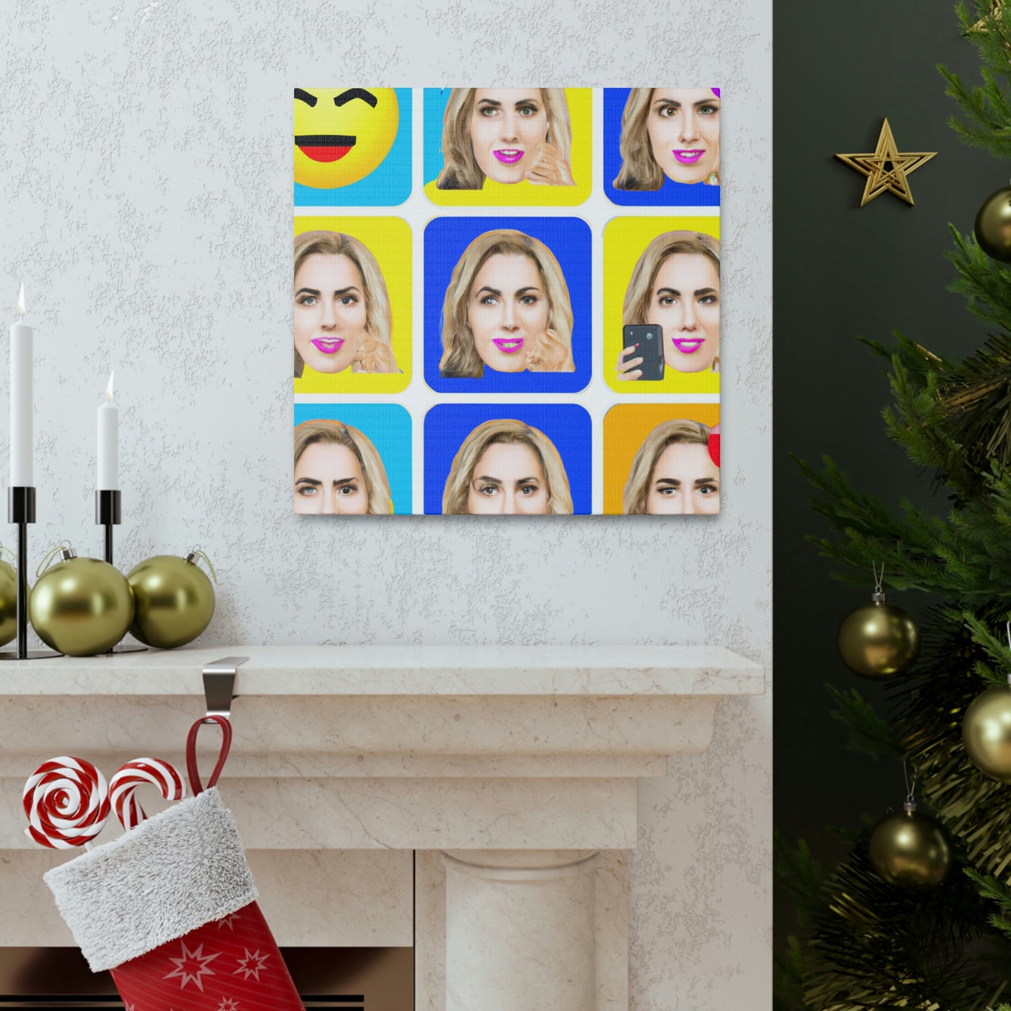 "Emoji-zing a una celebridad: un retrato de arte pop" - The Alien Canva