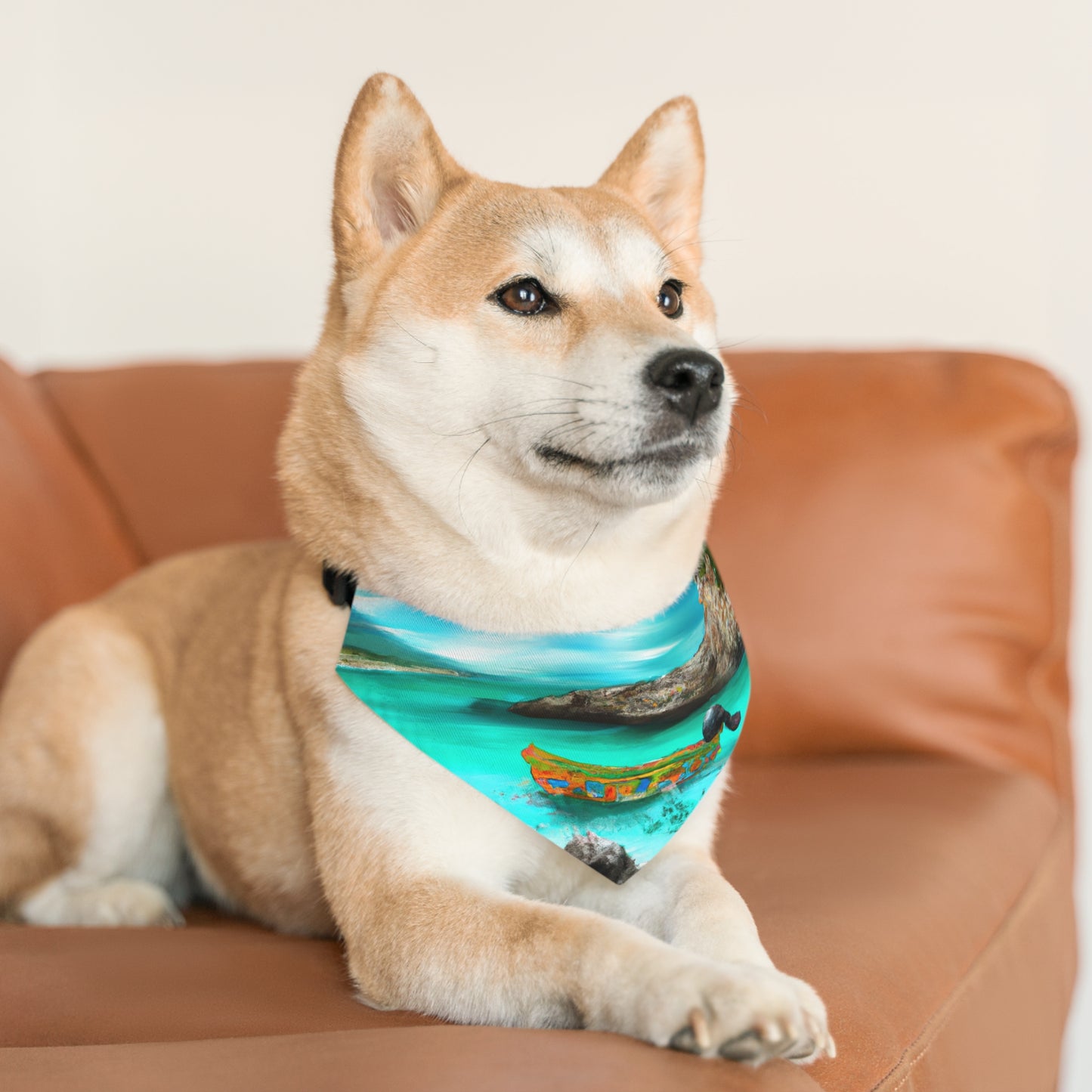 "Fiesta caribeña en la playa: una exploración digital de la cultura mexicana" - The Alien Pet Bandana Collar