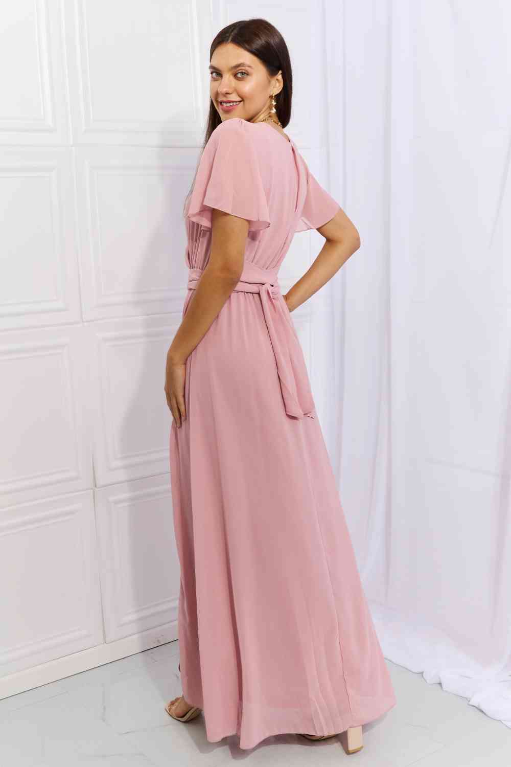 OneTheLand Love Letter Tie Back Detail Maxi Dress