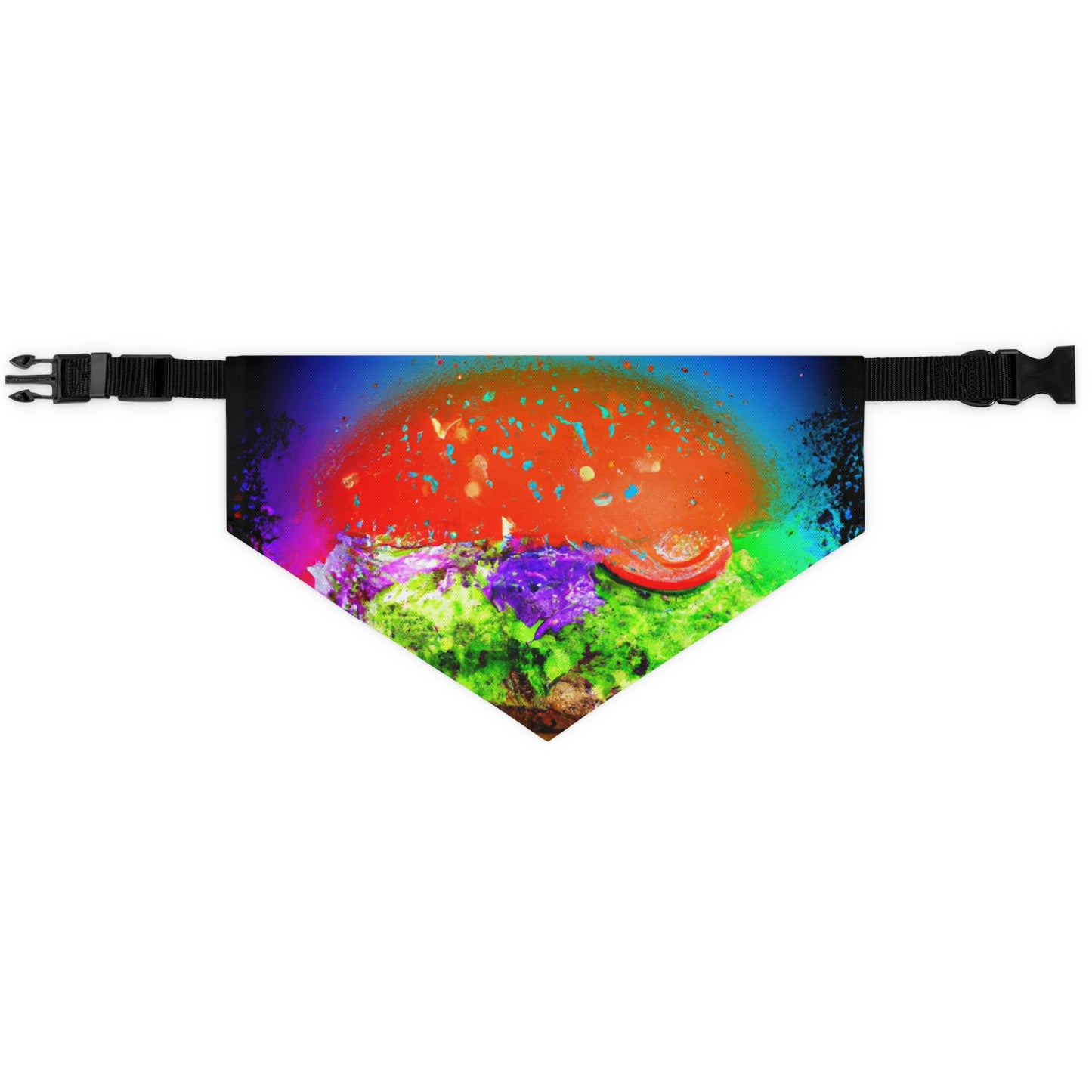 "Burger Rainbow" - El collar de bandana para mascota alienígena