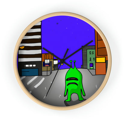 "Alien Misadventure in the City" - The Alien Wall Clock