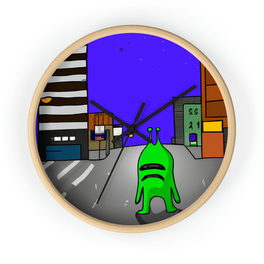 "Alien Misadventure in the City" - The Alien Wall Clock