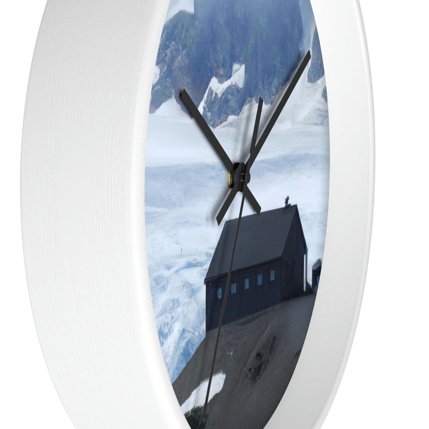 "Frozen Fears: A Haunted Glacier House" - The Alien Wall Clock