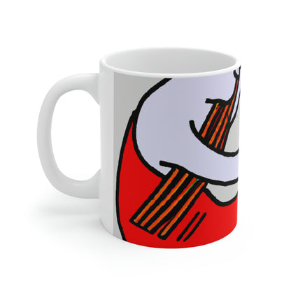 "A Blind Monk's Gentle Embrace of a Lost Dragonling" - The Alien Ceramic Mug 11 oz