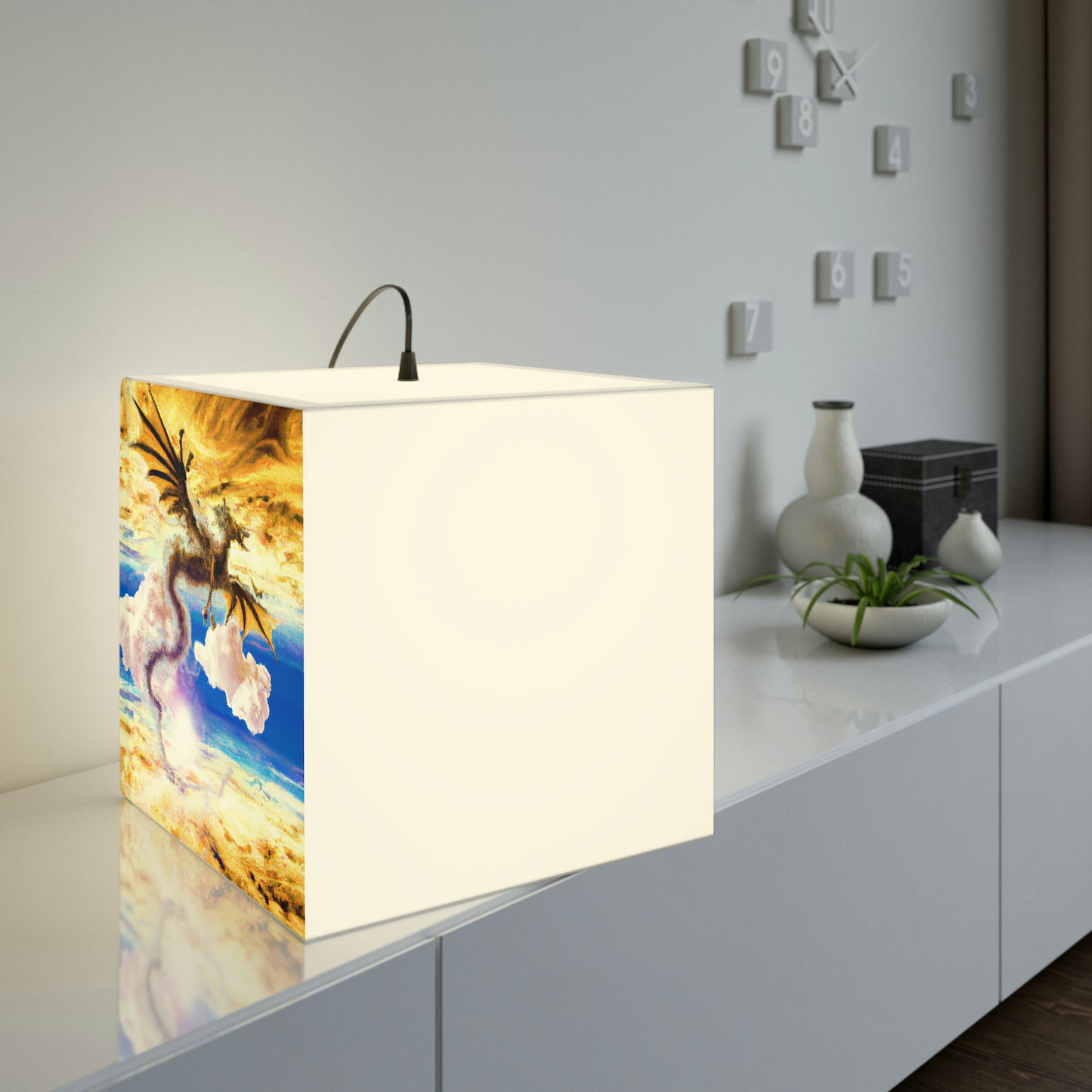 "A Heavenly Blaze with a Mystic Dragon" - The Alien Light Cube Lamp